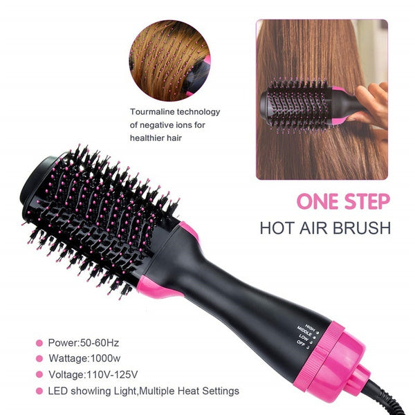 One Step Solution Hot Air Brush (Dryer + Straightener)