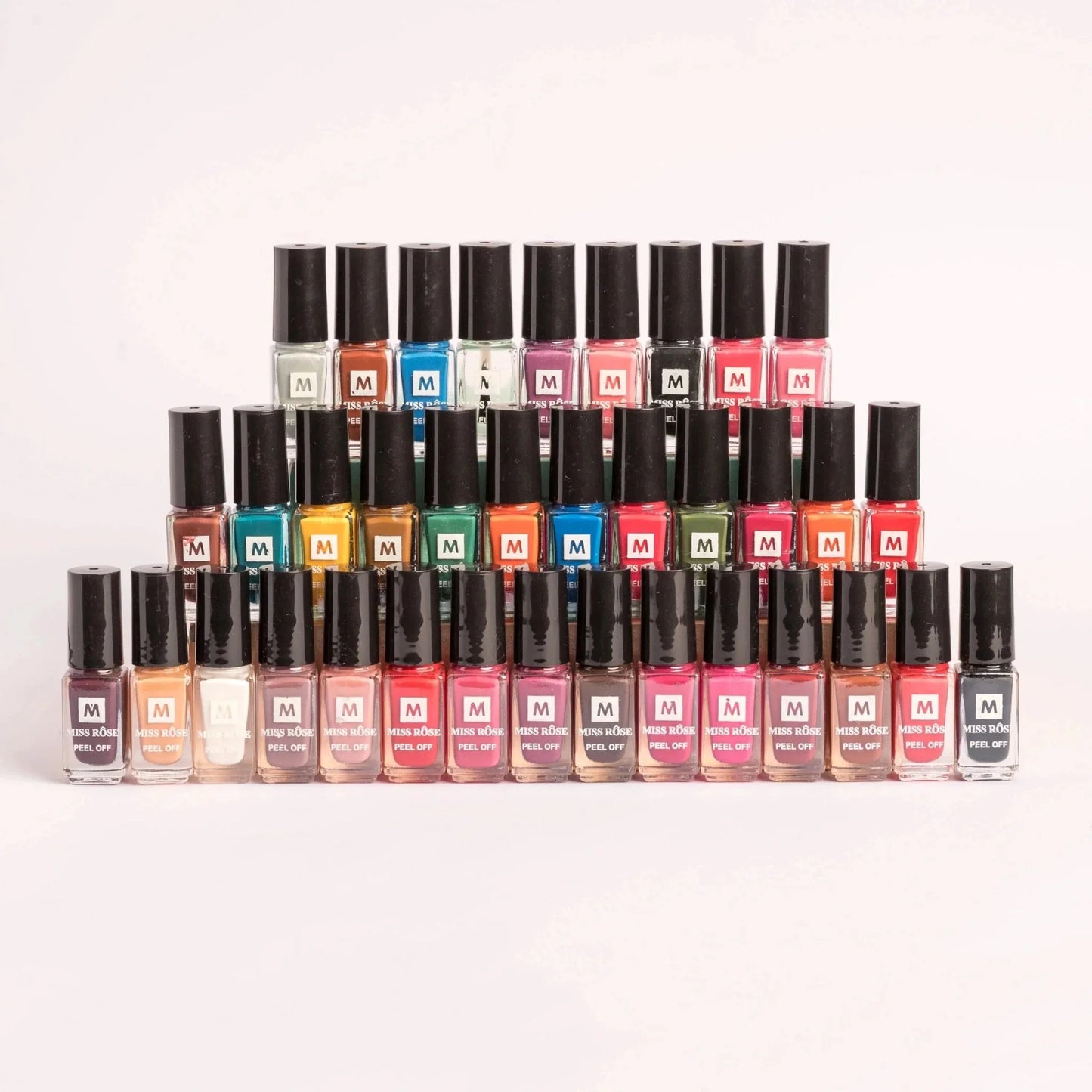 Miss Rose Pack of 36 Peel Off Nail Polishes